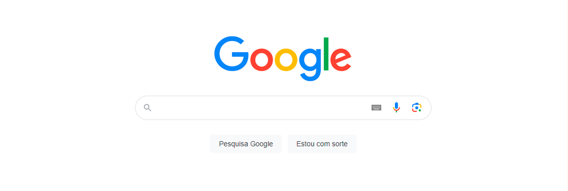 print da tela inicial do Google