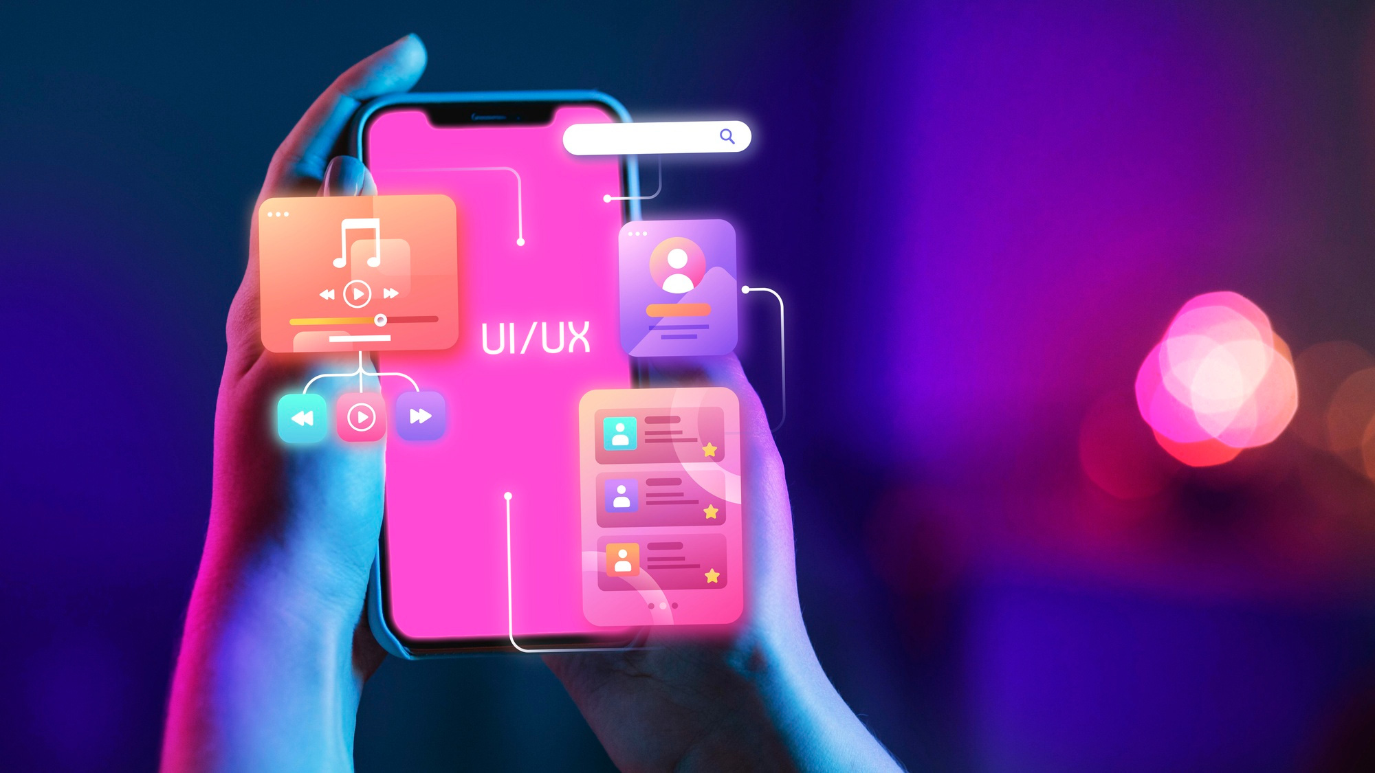 Imagem de um celular com uma interface representando a importancia do mobile first.