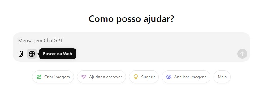 Print do recurso SearchGPT ou a busca do GPT.