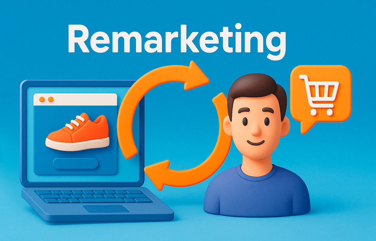 O que é remarketing? Pessoa retornando ao e-commerce para finalizar uma compra.